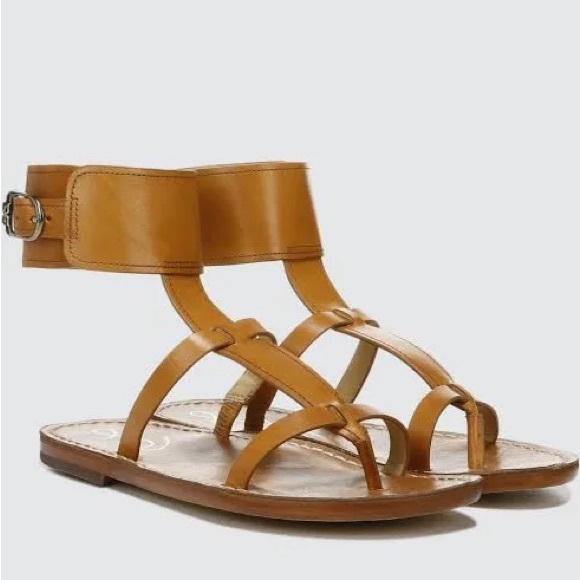 Sam Edelman Brown Leather Mollie Gladiator Sandals - Picture 1 of 4